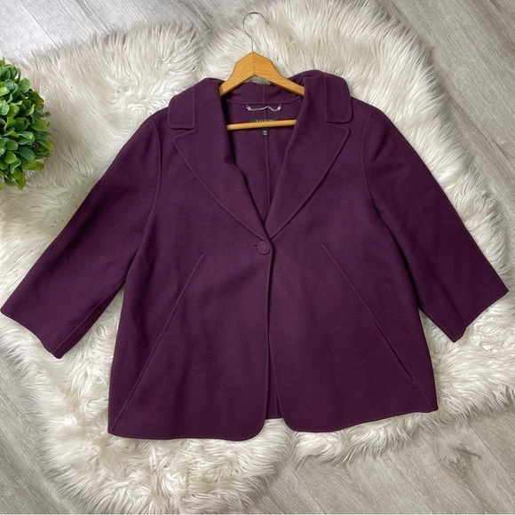 Talbots Plum Purple Wool‎ Blazer - Picture 1 of 7